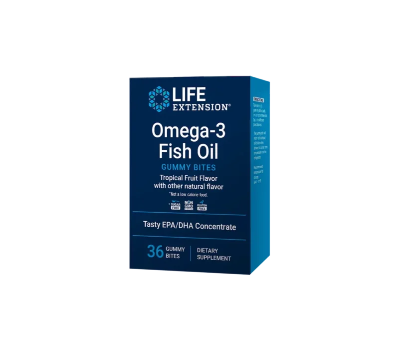 Oomega 3 kalaõli kummikommid (EPA/DHA konsentraat), Life Extension